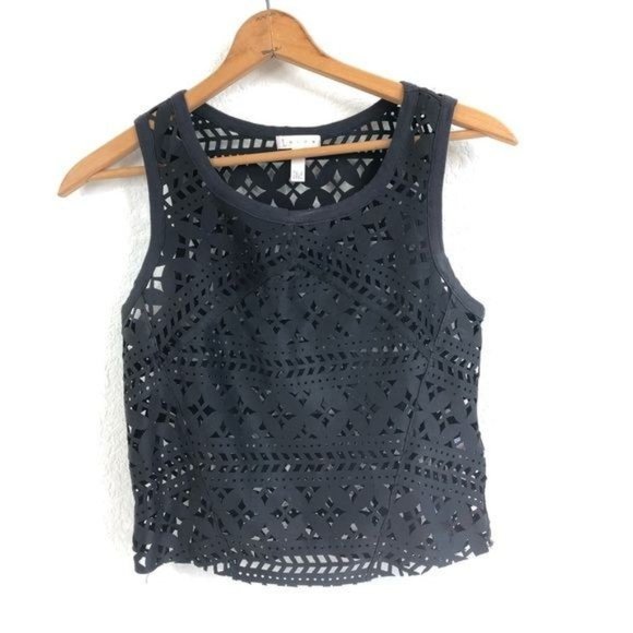 LEITH Nordstrom Laser Cut Shell Cut Out Jersey - Picture 2 of 7